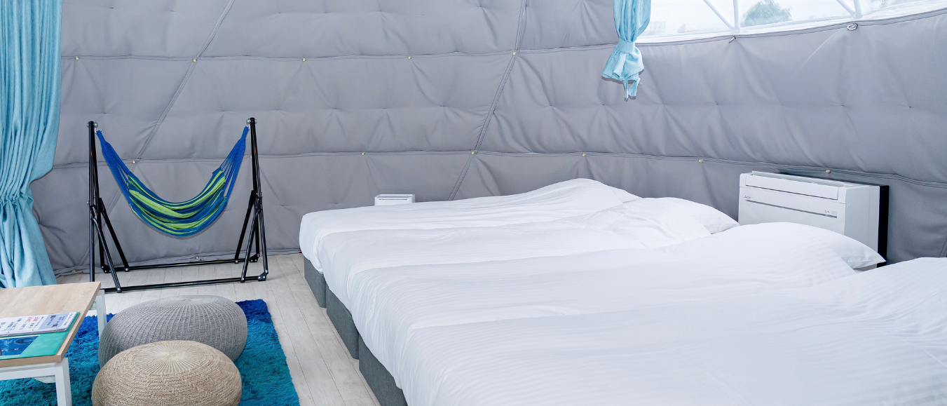 ドームテント｜ご宿泊｜千葉県市原の本格グランピング【愛犬同伴可能